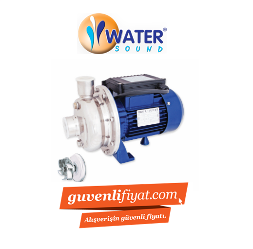 WATER SOUND BK50(304) 0.5 HP 220V KOMPLE PASLANMAZ ÇELİK AÇIK FANLI SANTRİFÜJ POMPA