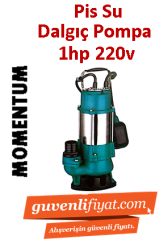 MOMENTUM PSP18-12/0.75 1hp 220v Açık Fanlı Pis Su Dalgıç Pompa