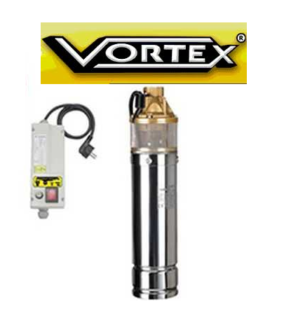 VORTEX VTM 15M 1,5 HP Kendinden 20mt Kablolu+ Kum. Panolu 4'' Paket Dalgıç Pompa