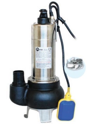 WATER SOUND WQD20-8-1.1F -1.5 HP-220V-  PASLANMAZ ÇELİK GÖVDELİ PİS SU DALGIÇ POMPASI