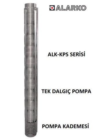 Alarko 6030/34   40Hp  6'' Paslanmaz Çelik Derin Kuyu Tek Dalgıç Pompa (Tek Pompa-Pompa Kademesi) ALK-KPS Serisi