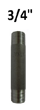 3/4\'\' 55 CM SİYAH BORU NİPELİ