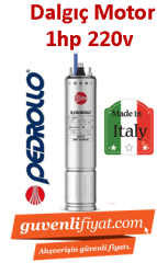 PEDROLLO 4PDm/1 1HP 220V Dalgıç motoru İtalyan Malı (motor)