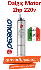 PEDROLLO 4PDm/2 2HP 220V Dalgıç motoru İtalyan Malı (motor)