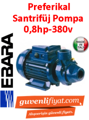 EBARA PRA 0.80 T 380V 0.5HP Sürtme Fanlı Santrifüj Pompa