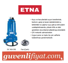 ETNA DCT 310 3.HP 380V DÖKÜM GÖVDELİ ENDÜSTRİYEL TİP DRENAJ DALGIÇ POMPA