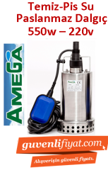 AMEGA TOX 550 550w 220v Paslanmaz Gövdeli Dalgıç Pompa