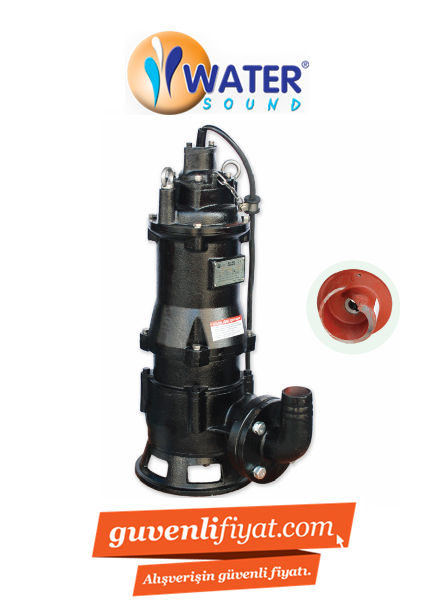 WATER WQ 25-7-1.5QG - 2.HP 380V DÖKÜM GÖVDELİ PARÇALAYICILI ATIK SU DALGIÇ POMPA