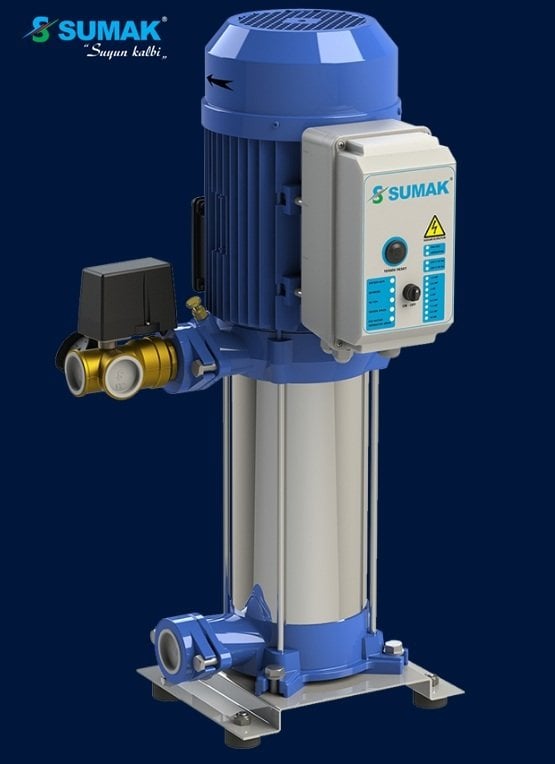 Sumak SHM12A  300/6  1X2.2 kW  220V  Tek Pompalı Düşey Milli Kademeli Hidrofor