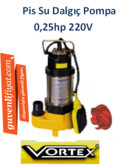 VORTEX VX-25 M 0.25HP 220V Pis Su Dalgıç Pompa