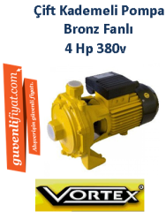 VORTEX VKD-400T 4HP 380v Çift Kademeli Pompa ( bronz fanlı )