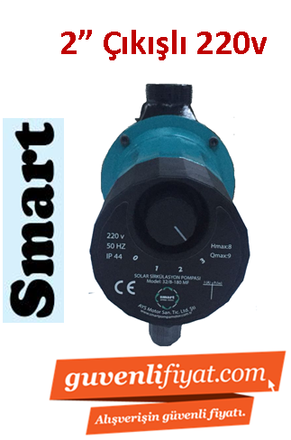 SMART SMP 32/8-180 MF 220V 2'' Çıkışlı Üç Hızlı Dişli Sirkülasyon Pompası