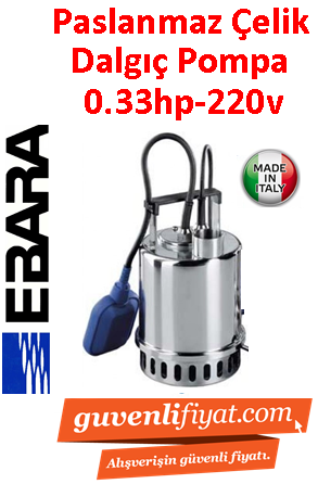 EBARA BEST ONE VOX 0,33HP 220V Paslanmaz Çelik Drenaj Dalgıç Pompa