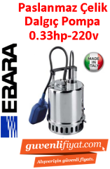 EBARA BEST ONE VOX 0,33HP 220V Paslanmaz Çelik Drenaj Dalgıç Pompa