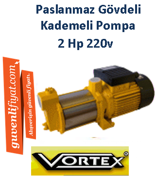 VORTEX VKP 6-07 M 220v  2Hp Yatay Kademeli Pompa (sessiz)