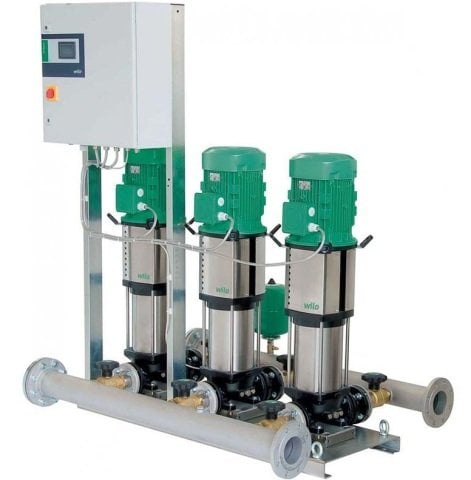 WİLO  COE3-Helix FIRST V 628-5/30/E/KS/5.5 kW -380V-3x7.5 HP- ÜÇ 3 POMPALI  ÇOK KADEMELİ  PASLANMAZ, FREKANS KONVERTÖRLÜ HİDROFOR