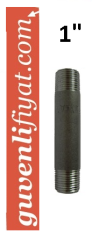 1\'\' 14 CM SİYAH BORU NİPELİ