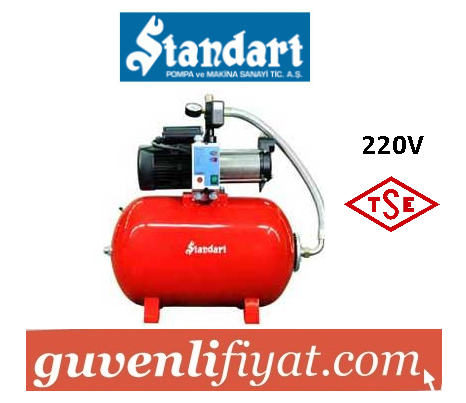 STANDART TH SBM 90/5 3.HP 220V 80 LT YATIK TANKLI PAKET HİDROFOR