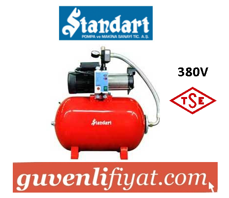 STANDART TH SBT 80/7 1.5 HP 380V 50 LT YATIK TANKLI PAKET HİDROFOR