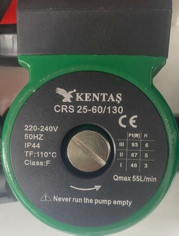 KENTAŞ CRS 25-60/130 2'' ÇIKIŞLI 220 V SİRKÜLASYON POMPASI