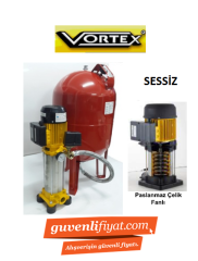 VORTEX VKP VD S/S 7-07M 2.5 HP 220V DİKEY MİLLİ PASLANMAZ ÇELİK KADEMELİ PAKET HİDROFOR