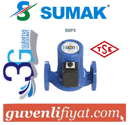 SUMAK SSP3-65/12 FLANŞLI TİP 3 HIZLI SİRKÜLASYON POMPASI
