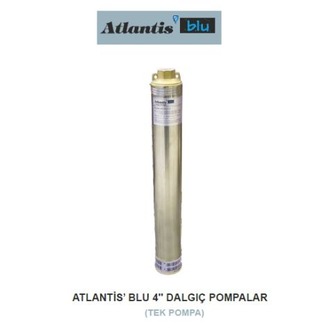 Atlantis Blu 4SR316-1.1   1.5Hp   4'' Tek Motorsuz Dalgıç Pompa (Kademe-Çıplak Pompa)