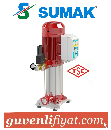 SUMAK SHT 16 A 750/7 EY 7.5 HP 380V TEK POMPALI ELEKTRİKLİ YANGIN HİDROFORU