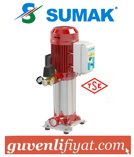 SUMAK SHT 24 A 1000/7 EY 10.HP 380V TEK POMPALI ELEKTRİKLİ YANGIN HİDROFORU