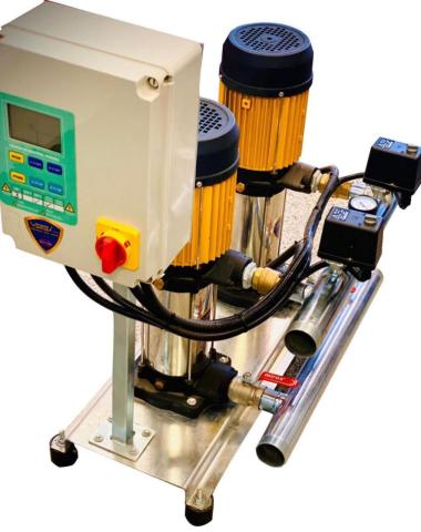 VORTEX VKP VD S/S 9-06 T -2X3HP-380V- DİK MİLLİ ÇELİK FANLI ÇOK KADEMELİ İKİ POMPALI PAKET HİDROFOR