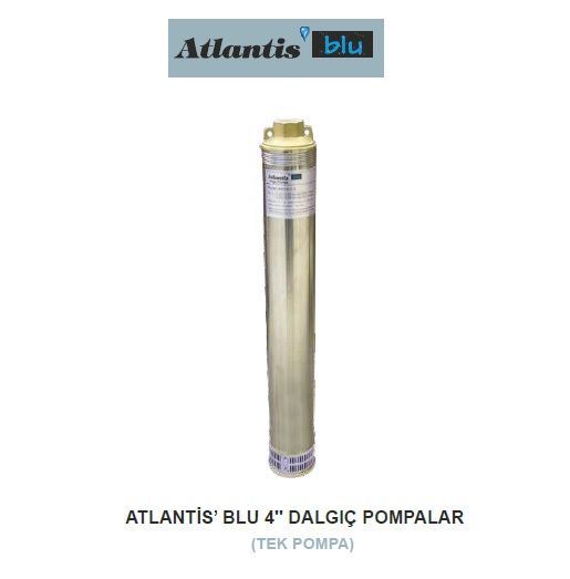 Atlantis Blu 4SD610-1.1   1.5Hp  4\'\' Tek Motorsuz Dalgıç Pompa (Kademe-Çıplak Pompa)