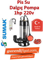 SUMAK SDF10/2 1HP 220v Açık Fanlı Pis Su Dalgıç Pompa