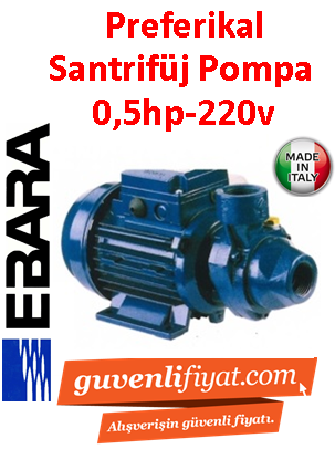 EBARA PRA 0.50 M 220V 0.5HP Sürtme Fanlı Santrifüj Pompa