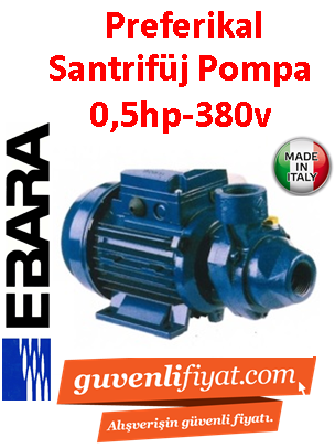 EBARA PRA 0.50 T 380V 0.5HP Sürtme Fanlı Santrifüj Pompa