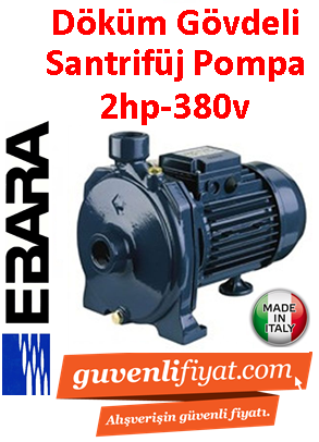 EBARA CMB 2.00 T 380v 2HP Tek Kademeli Döküm Santrifüj Pompa