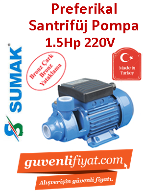 SUMAK SM15 1.5Hp 220V Preferikal Santrifüj Pompa