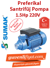 SUMAK SM15 1.5Hp 220V Preferikal Santrifüj Pompa