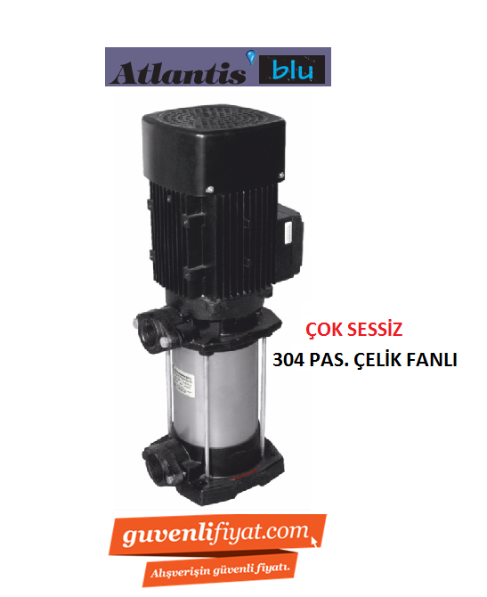 ATLANTİS YKSS 12-10 KT 5.5 HP 380V DİK MİLLİ ÇOK KADEMELİ PASLANMAZ ÇELİK FANLI POMPA