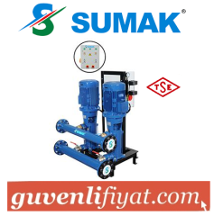 SUMAK SHT40/5B 2x25 HP 380V DÜŞEY MİLLİ KADEMELİ PAKET HİDROFOR