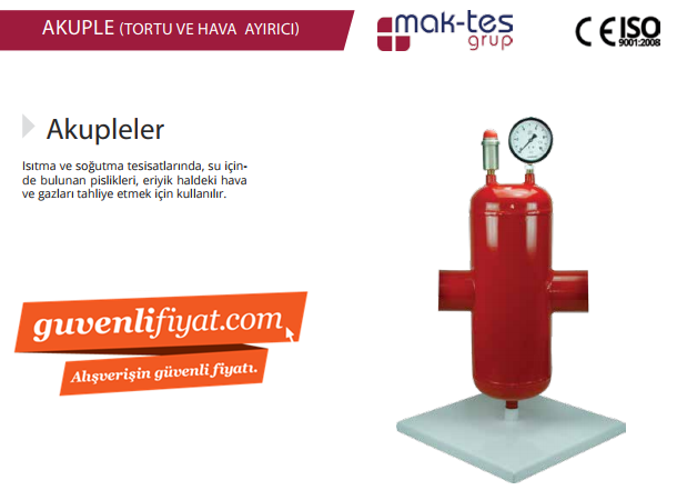 MT-HTA10  - DN 80 3'' AKUPLE HAVA VE TORTU AYIRICI (KAYNAKLI)
