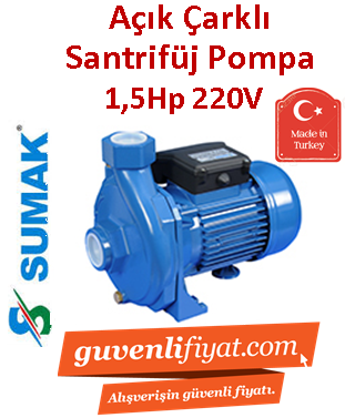 SUMAK SM150-A 1.5Hp 220v Açık Çarklı Santrifüj Pompa