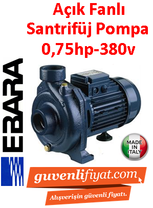 EBARA CMR 0.75T 380V 0.75HP Açık Fanlı Döküm Santrifüj Pompa