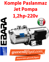 EBARA JEM 120 220V 1.2HP Komple Paslanmaz Jet Pompa