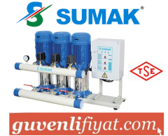 SUMAK SHT6C 180/10 3x1.35 HP 380V ÜÇ POMPALI TAM OTOMATİK PAKET HİDROFOR
