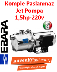 EBARA JEM 150 220V 1.5HP Komple Paslanmaz Jet Pompa