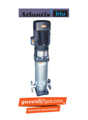 ATLANTİS CVL 3.5-15KT 2.HP 380V DİK MİLLİ ÇOK KADEMELİ İN-LİNE TİP KOMPLE PASLANMAZ ÇELİK POMPA