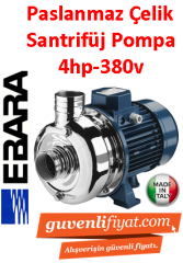 EBARA DWO 400 380V 4HP Paslanmaz Çelik Açık Fanlı Santrifüj Pompa
