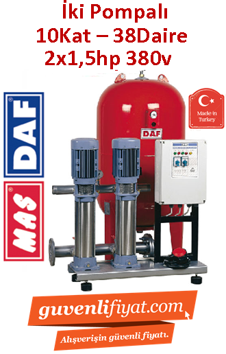 DAF DM2-3110 2x1.5Hp 380v İki Pompalı Hidrofor (10kat-38daire)