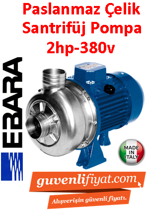 EBARA DWC N 300-1.5 380V 2HP Paslanmaz Çelik Açık Fanlı Santrifüj Pompa