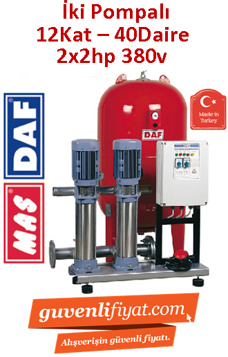 DAF DM2-3111 2x2Hp 380v İki Pompalı Hidrofor (12kat-42daire)